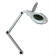 desktop inspection magnifying  glass lighted clamp on